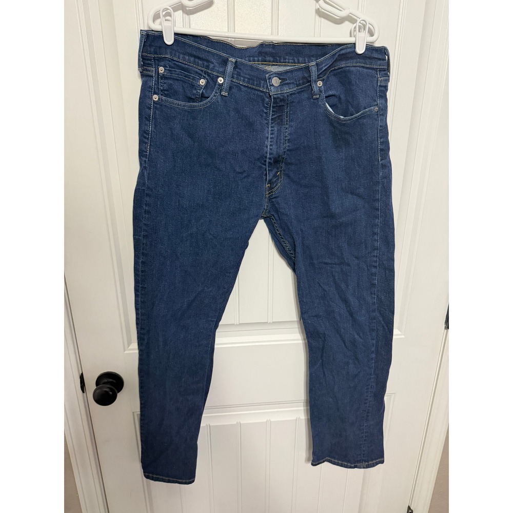 Levi's Jeans Mens 38x30 513 Slim Straight Dark Wash Denim Blue EUC